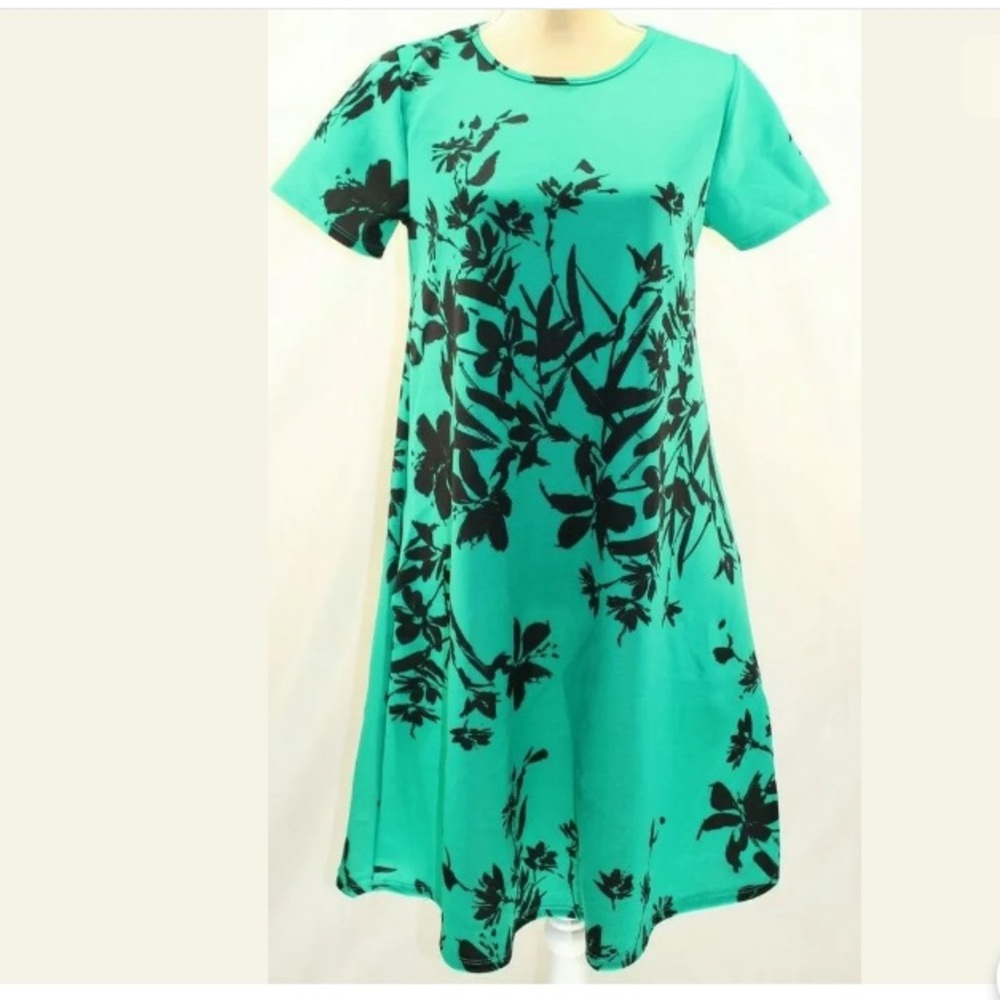 R.U.B.Z. Women Green Floral Silhouette Pocket